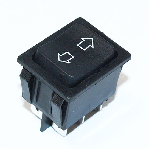Переключатель Клавиша RS-223-4C on-off-on, черная 30*22мм 6pin. 250В 10AC, 12B/35A широкий  БЕЗ ФИКС в 2 стороны